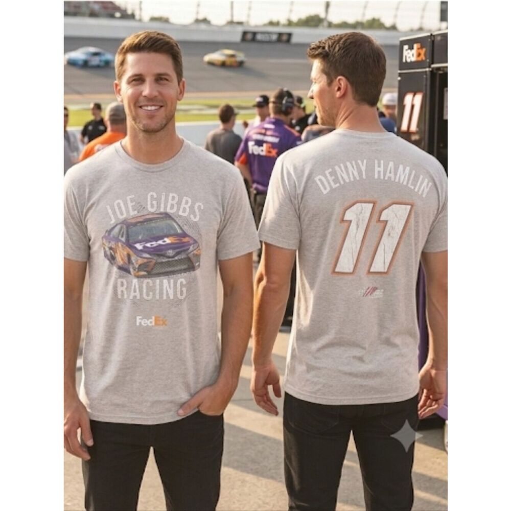 Joe Gibbs Racing T-Shirt Sz L Gray